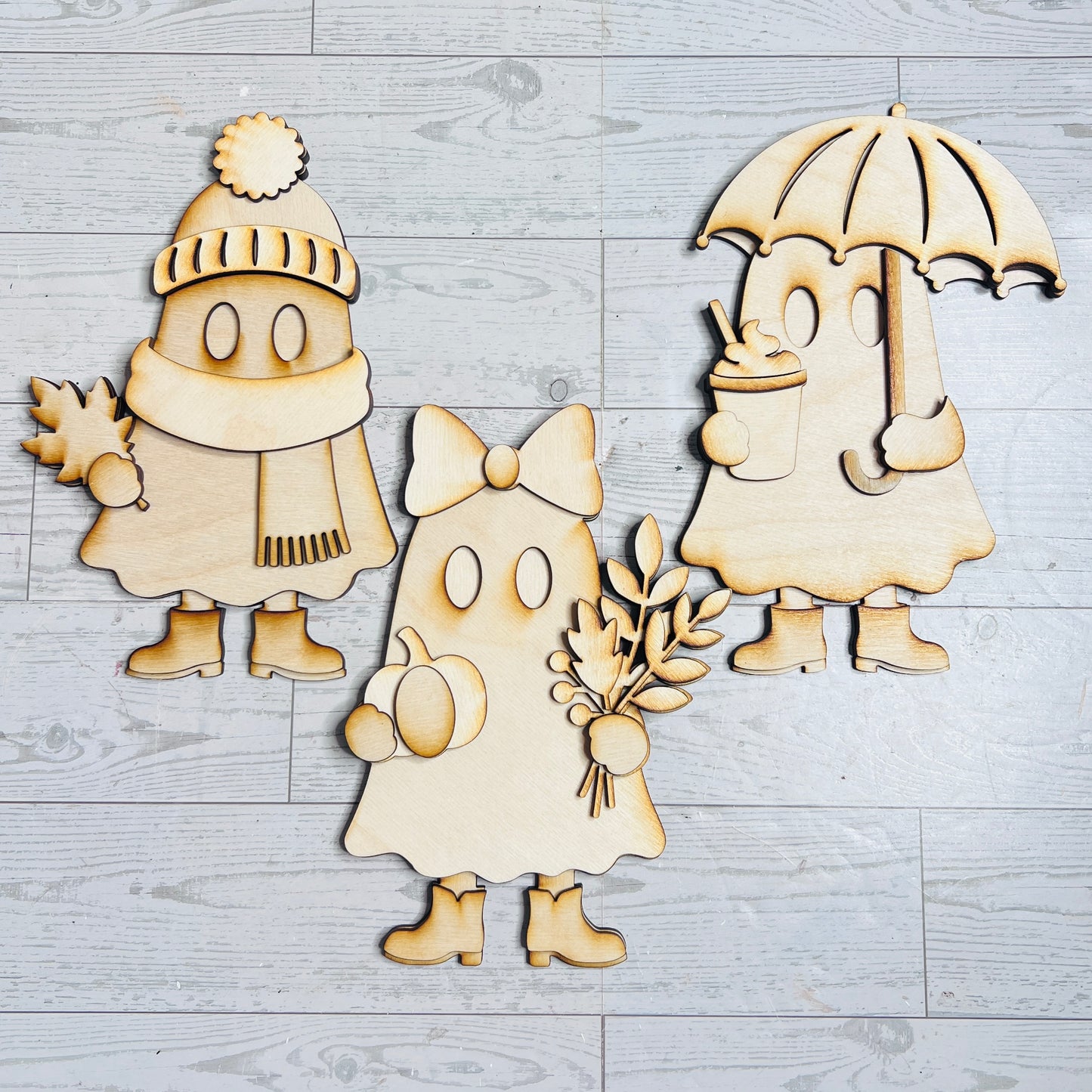 Fall Ghosts Set of (3) - Free Shipping