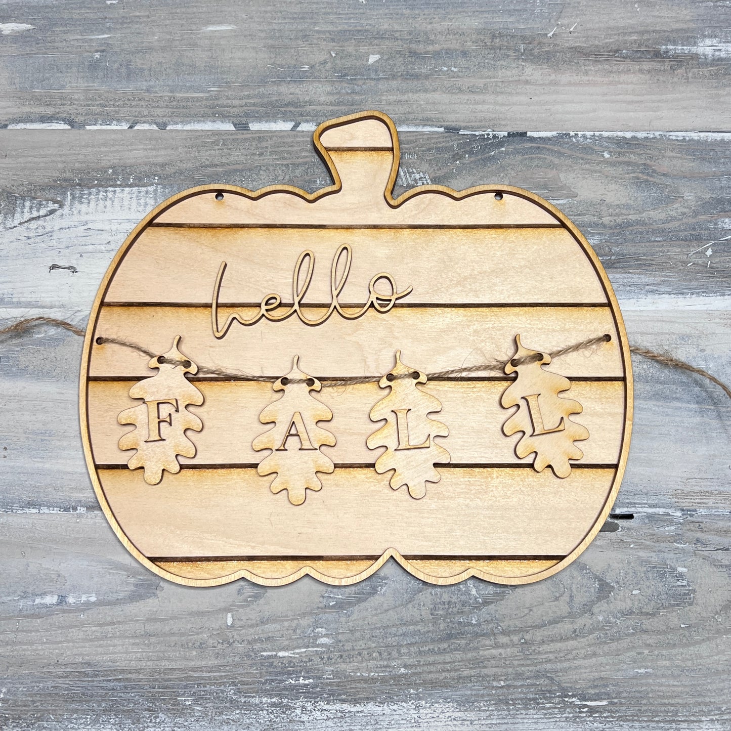 Interchangeable Hey Boo & Hello Fall Pumpkin - Free Shipping