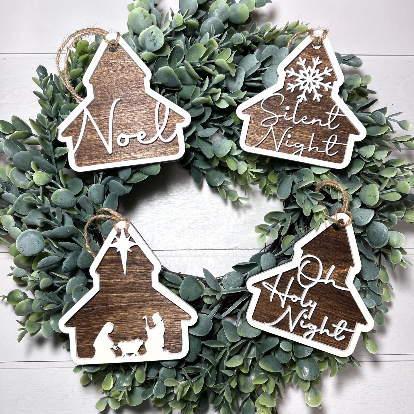 Set of 4 Nativity Ornaments - Free Shipping
