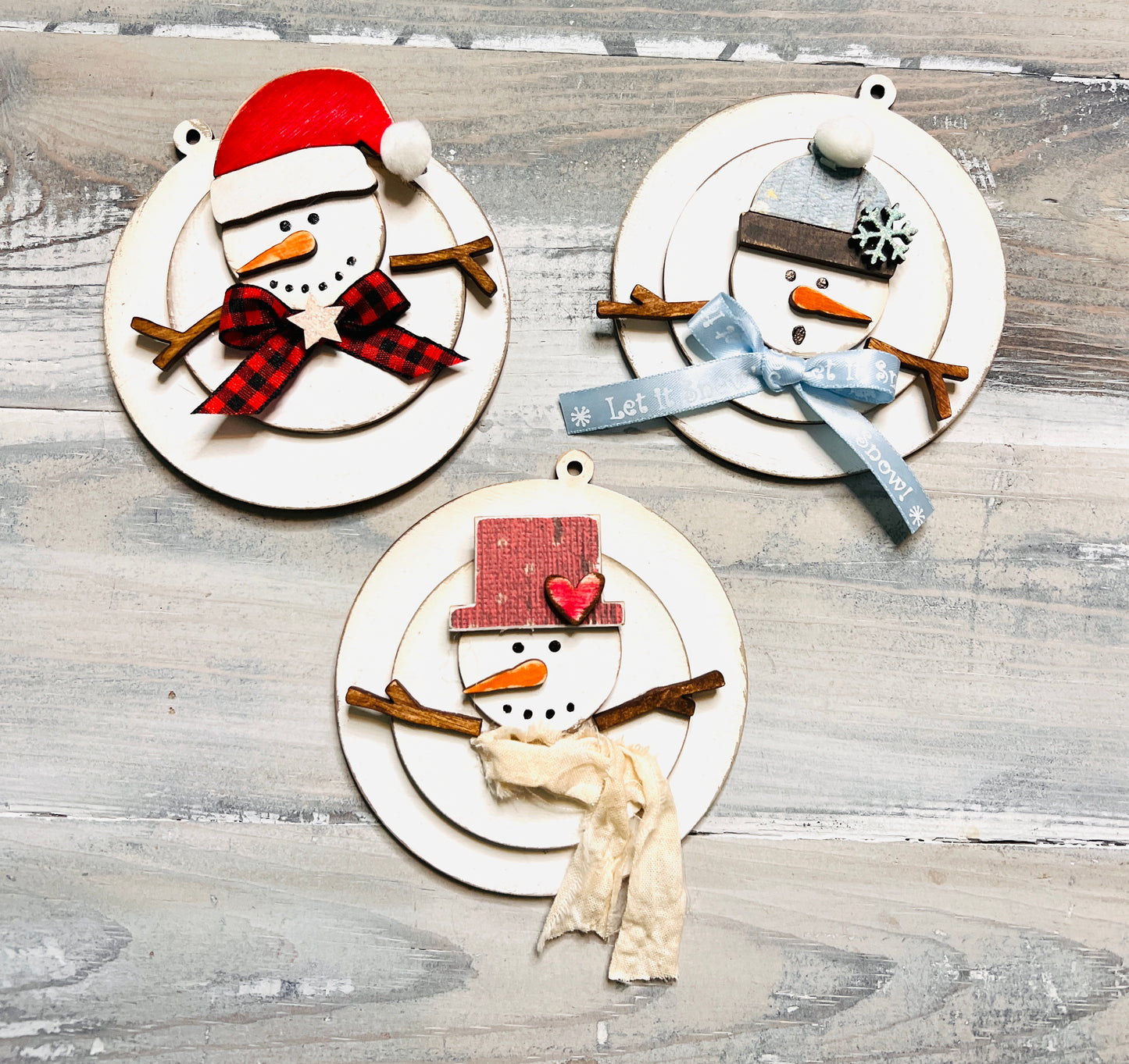 Snowman Ornament Set - Free Shipping