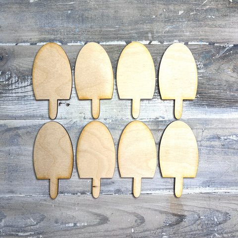 Unfinished Popsicle Cutouts - Free Shipping