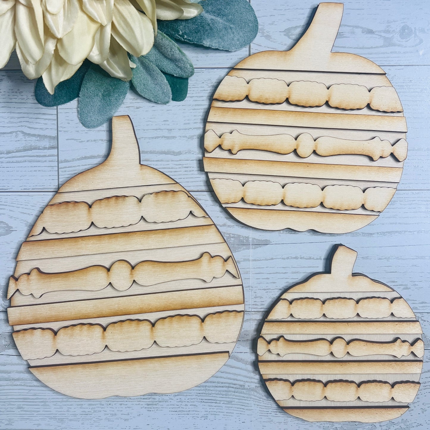Spindle Pumpkin Trio - Free Shipping