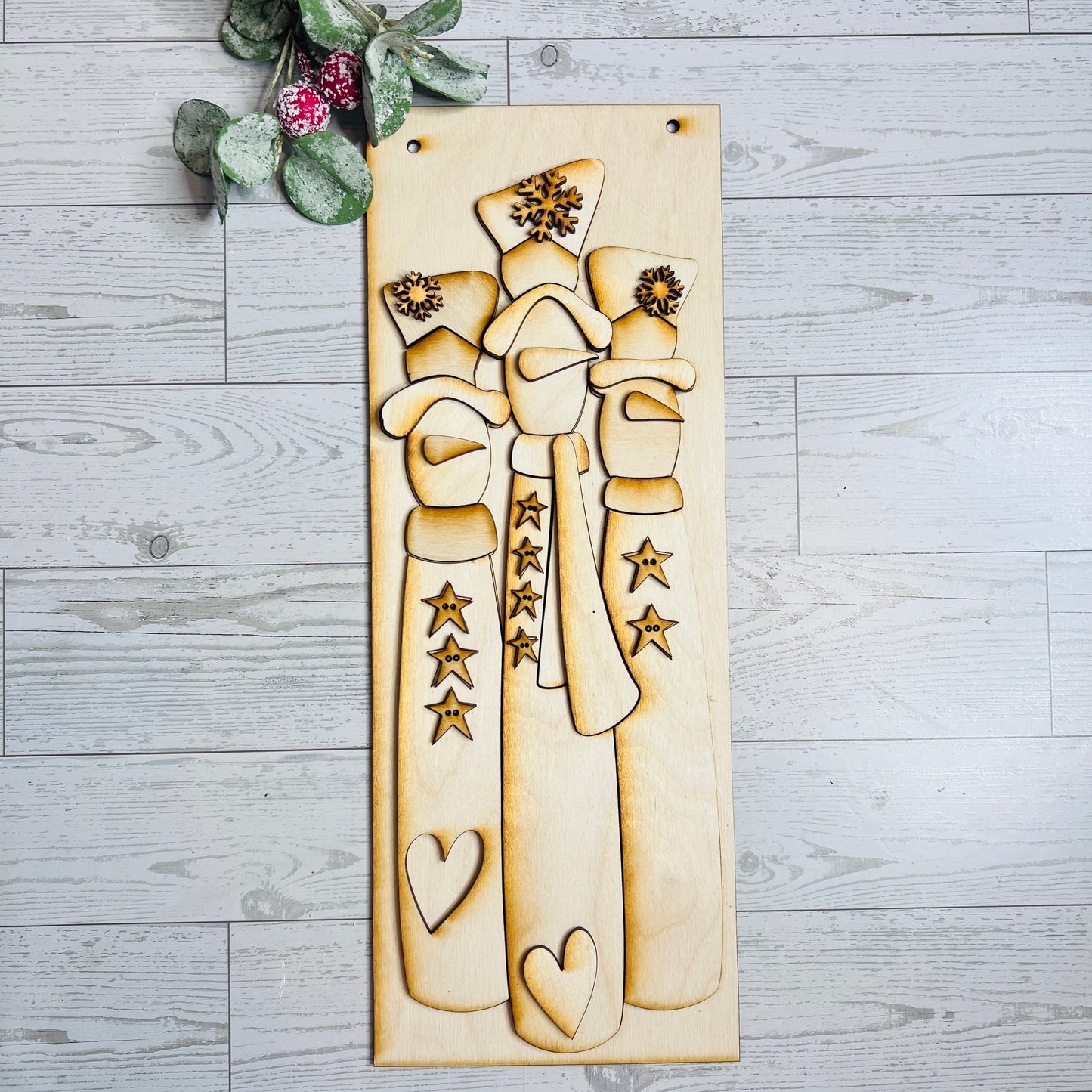 Snowman Trio Sign - Free Shipping