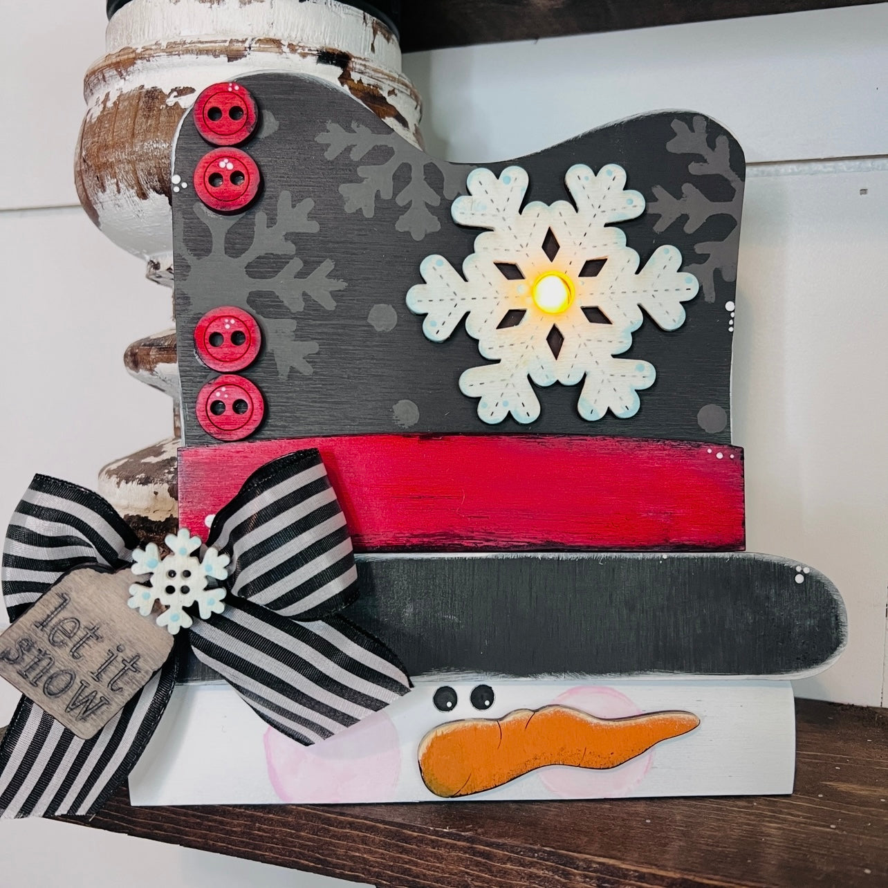 Snowman with Hat Leaner - Free Shipping