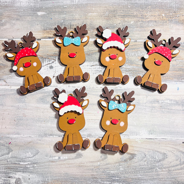 Reindeer Ornament Set - Free Shipping
