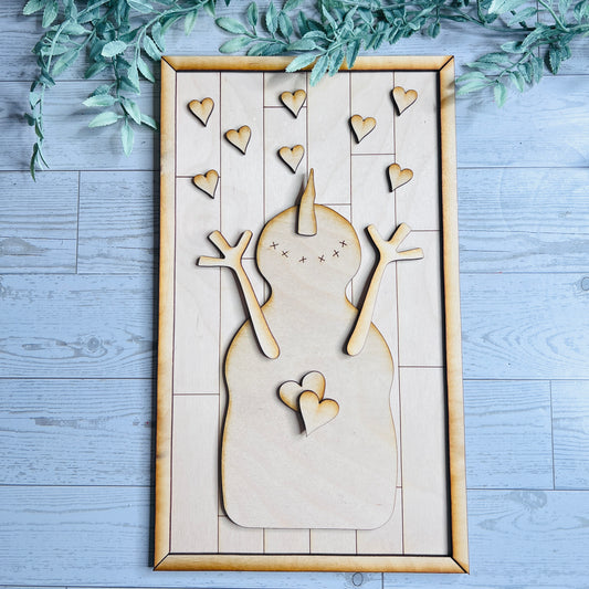 Valentine Snowman - Free Shipping