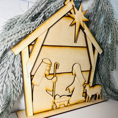 Christmas Nativity Shelf Sitter - Free Shipping