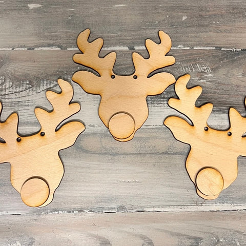 Reindeer Head Trio - Free Shipping