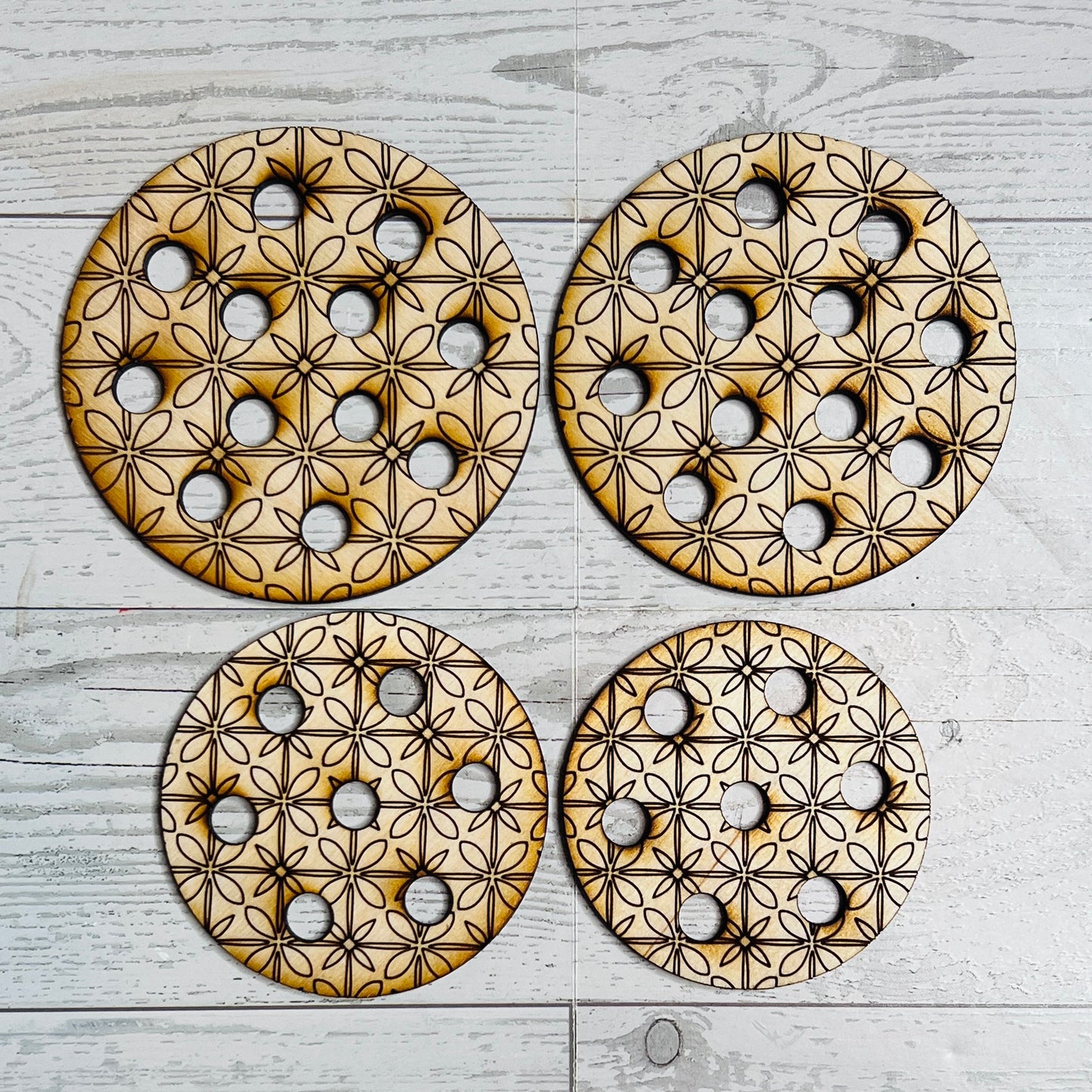 Wood Flower Frogs - Free Shipping