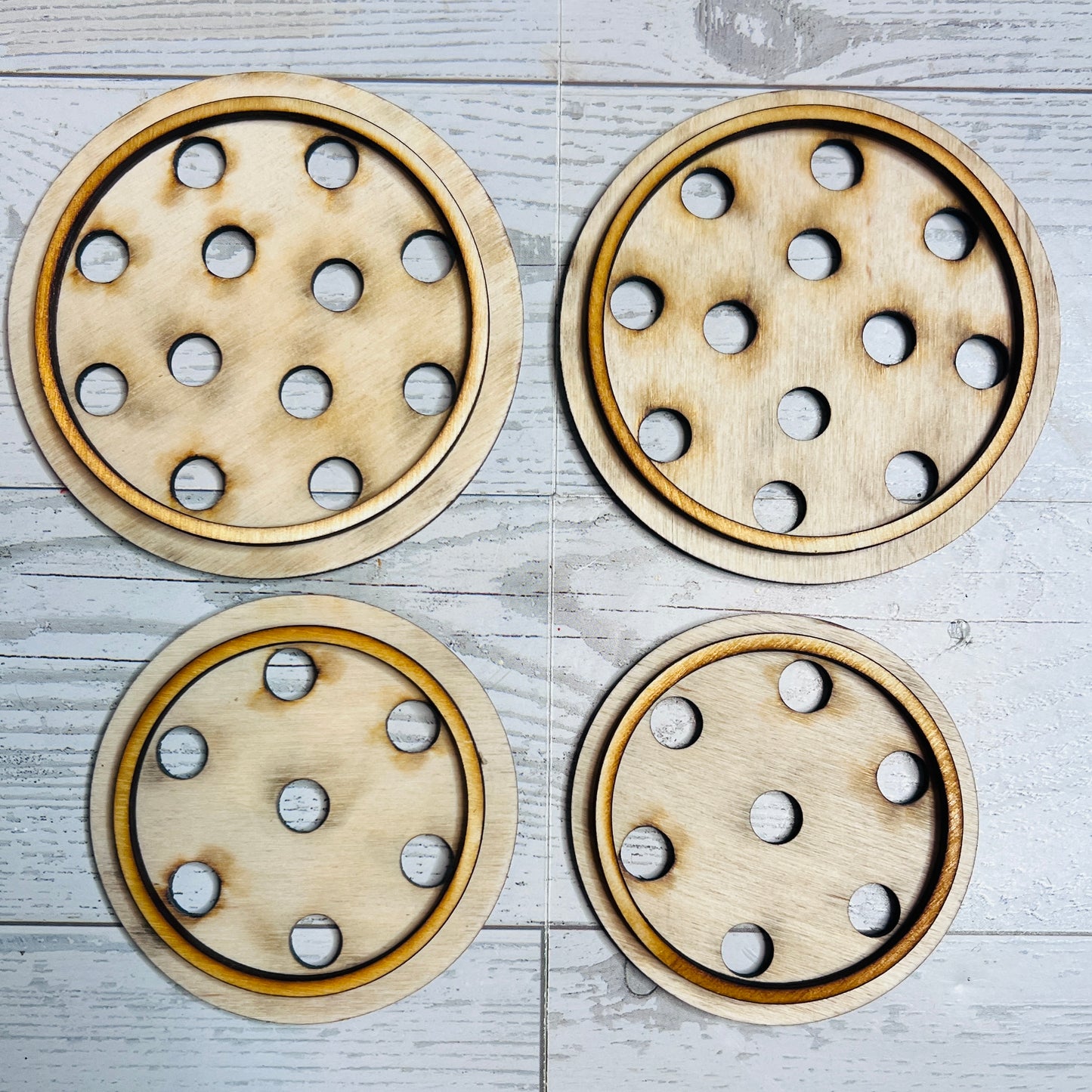 Wood Flower Frogs - Free Shipping