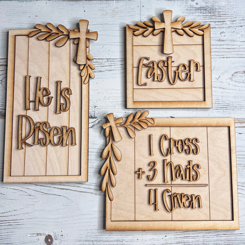 Easter Sign Trio - Free Shipping
