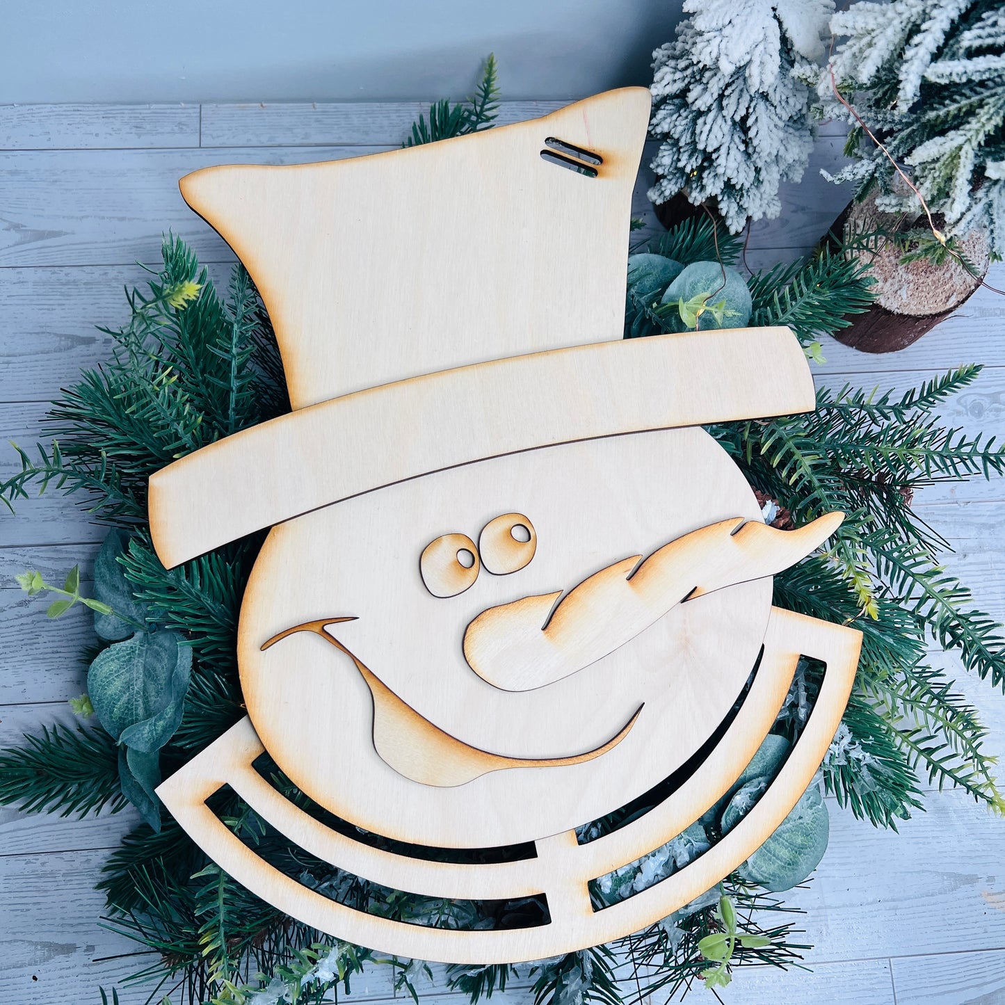Snowman Wreath Form Door Hanger - Free Shipping