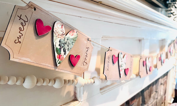 Unfinished Valentine Ticket Banner - Free Shipping